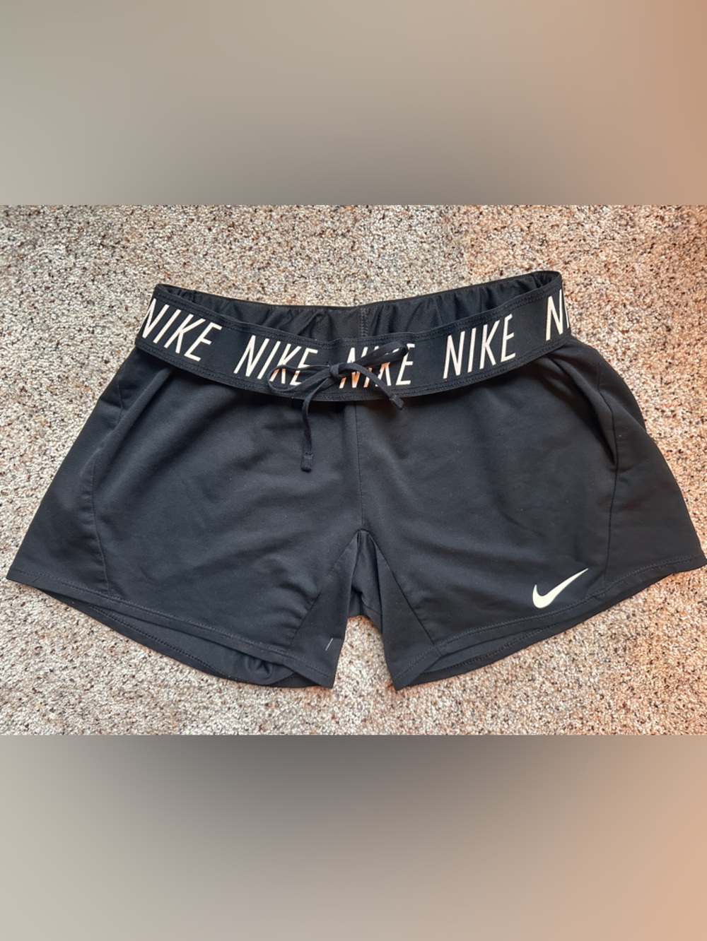 Nike Women’s Black Athletic Shorts with Foldover Elastic Waistband